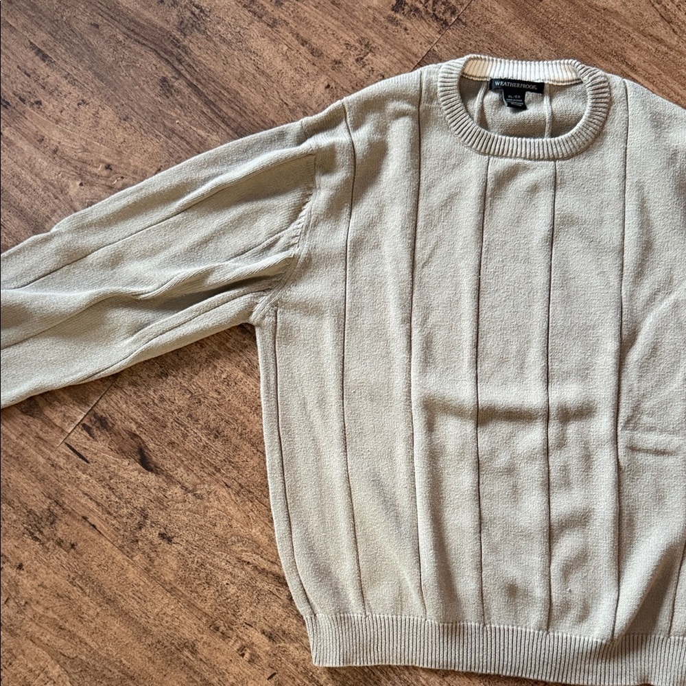 Men's Beige Sweater size XL - Picture 5 of 7